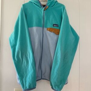 Patagonia Kids Aqua and Sky Blue Hoodie